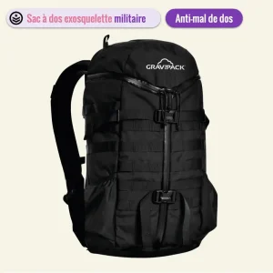 Sac anti douleurs exosquelette - militaire Tokyo Gravipack anti-mal de dos